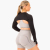 Spot Autumn and Winter New Long-Sleeved Sports Top Women's Sexy Cutout Tight Seamless Yoga Clothes Fake Two Pieces Workout Clothes