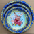 AA/A-701/702/703 Large and Medium Size Small Bag Golden Edge round Fruit Plate a Variety of Patterns Flower Fruit Plate