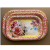 Aa8880 New Rectangular Golden Edge Fruit Plate Edging Stained Paper Plate Dishes Color Wheel Flower Disk