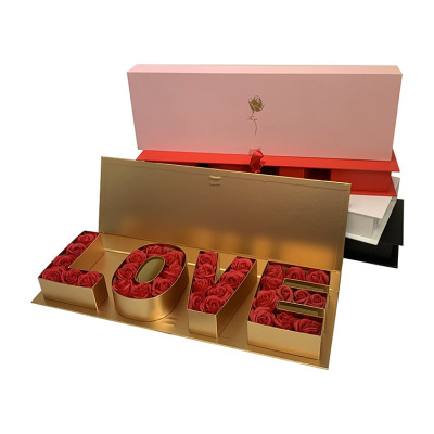 Spot Valentine's Day Love Love Letter Combination Flower Gift Box Fruit Container Flower Box Fresh Flower Box Birthday
