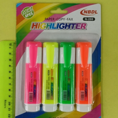 N-208 4 Suction Cards Fluorescent Pen