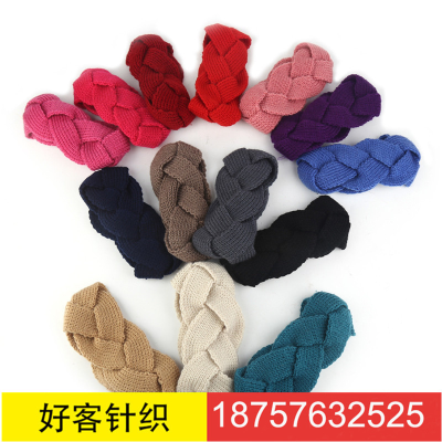 Women's Korean-Style Winter Warm Wool Knitted Hair Accessories Hair Accessories Hair Hoop Hair Band
