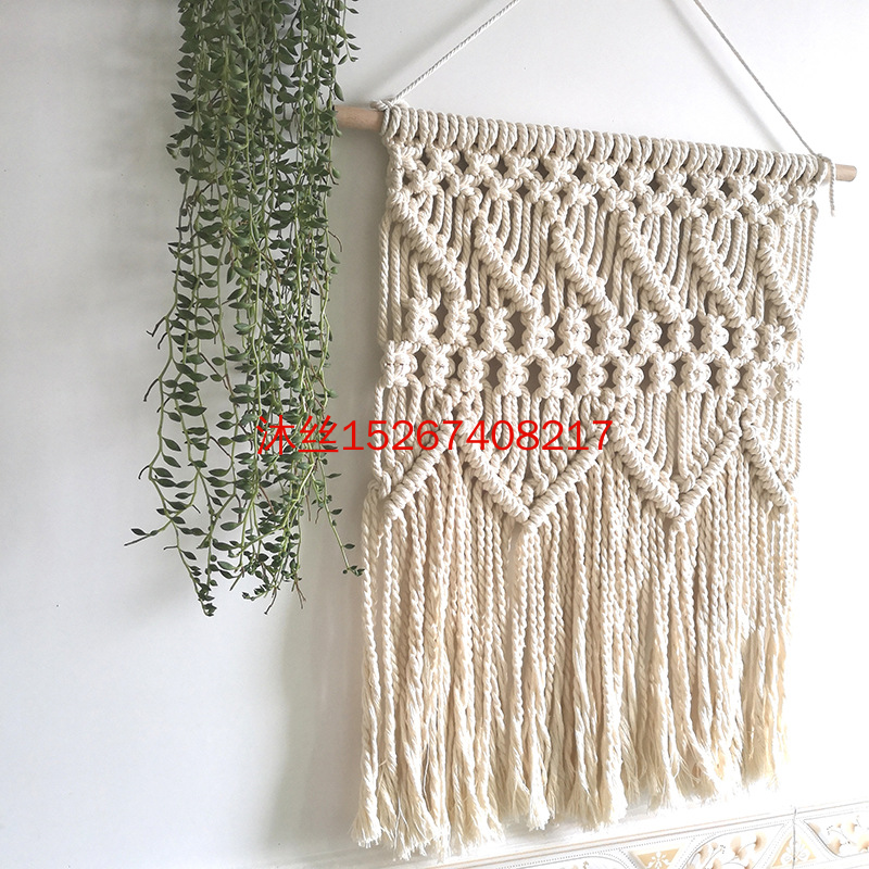 手工编织挂毯棉客厅卧室墙上挂饰 北欧风壁挂macrame批发