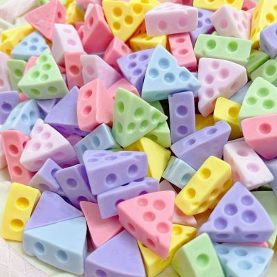 Small Color Cheese Resin Accessories Food and Play Triangle Cheese Diy Cream Glue Epoxy Phone Case Decorative Patch