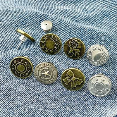 Jeans Button Adjustable Disassembly Change Waist Size Waist Button Sewing Free Clinch-Free Rivet Fixed Snap Button