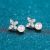 Xdy2021 Year-End New 925 Sterling Silver Butterfly Earrings 7mm Freshwater Pearl Moissanite Diamond in the Debris Stud Earrings