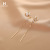 "Jardin Monet" Super French Elegant Retro Easy Matching Pearl Rhinestone Inlaid Small White Flower Ear Studs Ear Clip