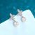 Xdy2021 Year-End New 925 Sterling Silver Butterfly Earrings 7mm Freshwater Pearl Moissanite Diamond in the Debris Stud Earrings