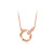 Junli S925 Sterling Silver Mobius Double Ring Necklace Couple's Personality Affordable Luxury Niche Clavicle Chain Light Luxury Ornament