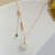 Weiyi Hetian Jade Beads Necklace Female Safety Buckle Pendant Clavicle Chain Jade Niche Design Ins Cold Wind Gift