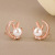 Rabbit S925 Sterling Silver Pearl Earrings Female Summer Tide Niche Design Senior Earrings Eardrops Mid-Autumn Festival Jewelry
