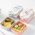 Amazon Hot Selling Pp Double Deck Compartment Lunch Box Portable Student Bento Box Lunch Box Office Tableware Set