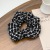 Korean Version of Chanel's Style Large Intestine Hair Ring Black and White Plaid Thick Line Headdress Flower Knitted Head Rope Ponytail Hair Tie Female Hair Accessories
