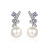 925 Sterling Silver Earrings Women's Online Same Style Source Flawless Freshwater Pearl Cross Moissanite Earrings Earrings