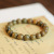 Green Sandalwood Beads Bracelet Girls Simple Beads Wooden Incense Bracelet Couple Sandalwood Bracelet Men Ethnic Style Hand Accessories