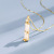 S925 Sterling Silver Bamboo Opal Necklace Women's Court Style Simple and Light Luxury Niche Accessories New Pendant