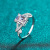 925 Sterling Silver Ring Female 7*9 Rectangular Chamfering 3 Karat Moissanite Ring Plated Pt950 Gold Factory Wholesale