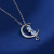 S925 Sterling Silver Moon Cat Moonstone Necklace Female Mori Style Ins Personalized Niche Design High-Grade Clavicle Chain