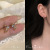Blue Mist Island French Retro Earrings Small Shining Earrings Sapphire Mosquito Coil Ear Clip Women without Pierced Ears