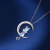 S925 Sterling Silver Moon Cat Moonstone Necklace Female Mori Style Ins Personalized Niche Design High-Grade Clavicle Chain