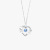 S925 Sterling Silver Starry Glass Necklace for Women Ins Light Luxury Minority Design Heart-Shaped Pendant Moonstone Clavicle Chain