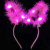 Halloween Lengthened Gold Silk Feather Headwear Luminous Plush Rabbit Ears Hair Hoop Night Market Children's Toys Stall Supply