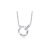 Junli S925 Sterling Silver Mobius Double Ring Necklace Couple's Personality Affordable Luxury Niche Clavicle Chain Light Luxury Ornament