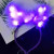 Halloween Lengthened Gold Silk Feather Headwear Luminous Plush Rabbit Ears Hair Hoop Night Market Children's Toys Stall Supply