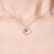 S925 Sterling Silver Starry Glass Necklace for Women Ins Light Luxury Minority Design Heart-Shaped Pendant Moonstone Clavicle Chain