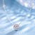 Junli Silver Star Point S925 Silver Necklace Women's Niche Design Simple Low-Key XINGX round Cake Clavicle Chain Pendant