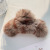 Real Rex Rabbit Plush Barrettes High Sense Back Head Updo Hair Claw Large Autumn and Winter Cute Furry Shark Clip Hair Accessories