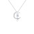 S925 Sterling Silver Moon Cat Moonstone Necklace Female Mori Style Ins Personalized Niche Design High-Grade Clavicle Chain