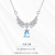 S925 Sterling Silver Angel Wings Necklace for Women Ins Niche Design Wings Moonstone Pendant Clavicle Chain Silver Jewelry