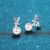 925 Sterling Silver Earrings Women's Online Same Style Source Flawless Freshwater Pearl Cross Moissanite Earrings Earrings