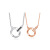 Junli S925 Sterling Silver Mobius Double Ring Necklace Couple's Personality Affordable Luxury Niche Clavicle Chain Light Luxury Ornament