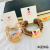 Forever Love Love Two-Piece Velvet Hair Rope Cute Flowers Embroidered Cloth Stickers Hair Ring Hair Rope High Elasticity Elastic Band Hair Accessories
