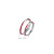 S925 Sterling Silver Mobius Strip Couple Ring a Pair of Special-Interest Design Opening Adjustable Moon Old Red Line Couple Rings