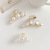 Fashion Pearl High Ponytail Grip Trumpet Bangs Hair Claw Metal Side Clip Updo Shark Clip Elegant Hair Accessories