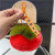 Persimmon Pendant Real Rex Rabbit Hair Good Persimmon Occurrence Car Key Ring Pendant Ins Cute Pompons Schoolbag Pendant
