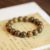 Green Sandalwood Beads Bracelet Girls Simple Beads Wooden Incense Bracelet Couple Sandalwood Bracelet Men Ethnic Style Hand Accessories