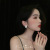 Aniston Retro Hong Kong Style Court High-Grade Artistic Elegant Ruby Pearl Ear Studs Ear Clip