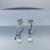 Xdy New 925 Sterling Silver Earrings for Women Asymmetric Earrings 7mm Freshwater Pearl Diamond in the Debris Moissanite Earrings