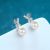 925 Sterling Silver Earrings Women's Online Same Style Source Flawless Freshwater Pearl Cross Moissanite Earrings Earrings