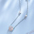 Junli Silver Star Point S925 Silver Necklace Women's Niche Design Simple Low-Key XINGX round Cake Clavicle Chain Pendant