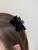 Cyndi Wang Same Style Black Velvet Bow Hairpin Small Side Bang Clip Female Princess Hairstyle Grabbing Clip Hair Accessories