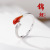 INS Niche Chinese Style Jewelry S925 Sterling Silver Koi Ring Dignified Sense of Design Women's Open Fish Ring