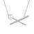 Xdy925 Sterling Silver Clavicle Chain Women's Cross Source 8mm Flawless Freshwater Pearl Moissanite Necklace