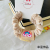 Forever Love Love Two-Piece Velvet Hair Rope Cute Flowers Embroidered Cloth Stickers Hair Ring Hair Rope High Elasticity Elastic Band Hair Accessories