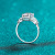 925 Sterling Silver Ring Female 7*9 Rectangular Chamfering 3 Karat Moissanite Ring Plated Pt950 Gold Factory Wholesale