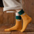 SocksMen's Thick Socks Autumn and Winter Middle Tube Cotton Socks plus Velvet Warm Terry Socks Ins Tide Color Matching 